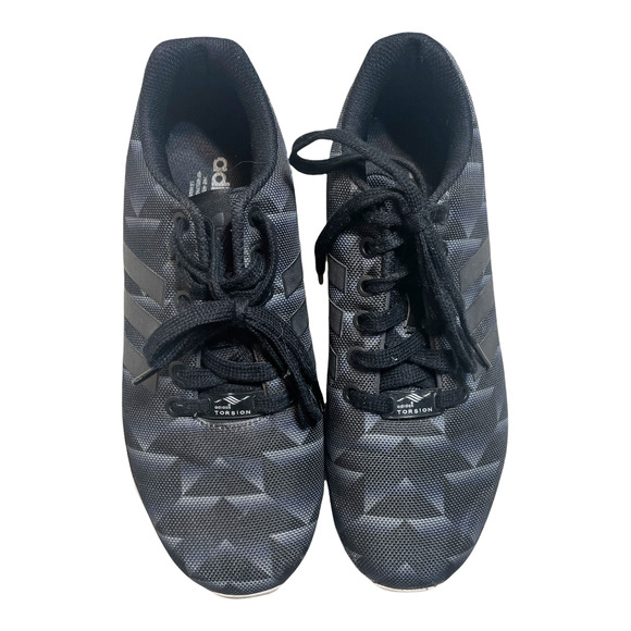 adidas Originals ZX Flux Sneakers in Black Print White Men's Size 6.5 - Picture 2 of 11